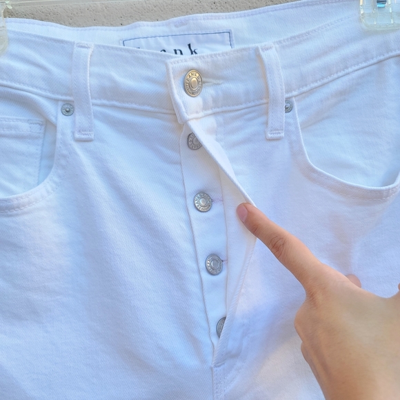 Frank & Eileen | Monaghan Mom Jean Italian Vintage Denim in White Size 30 - Picture 4 of 14